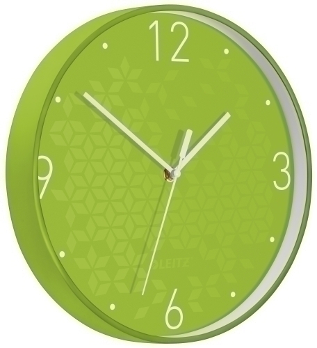 Reloj pared LEITZ Wow 29 verde/blanco 90150054