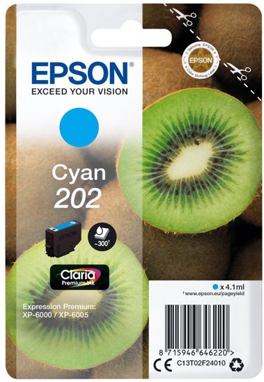 Tinta EPSON 202 cyan 300 pginas C13T02F24010