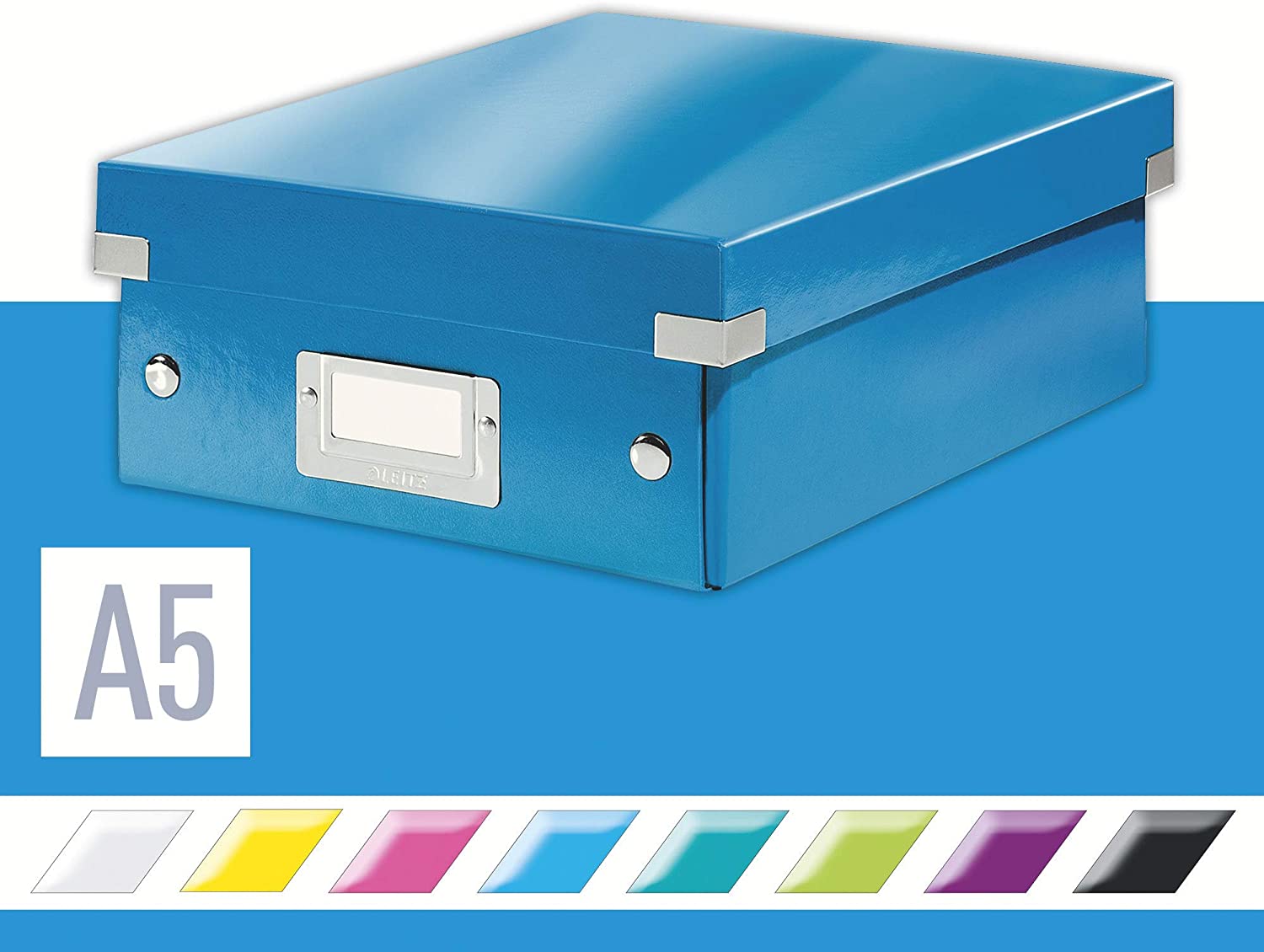 Caja almacenaje LEITZ Click&Store 220x100x282mm azul