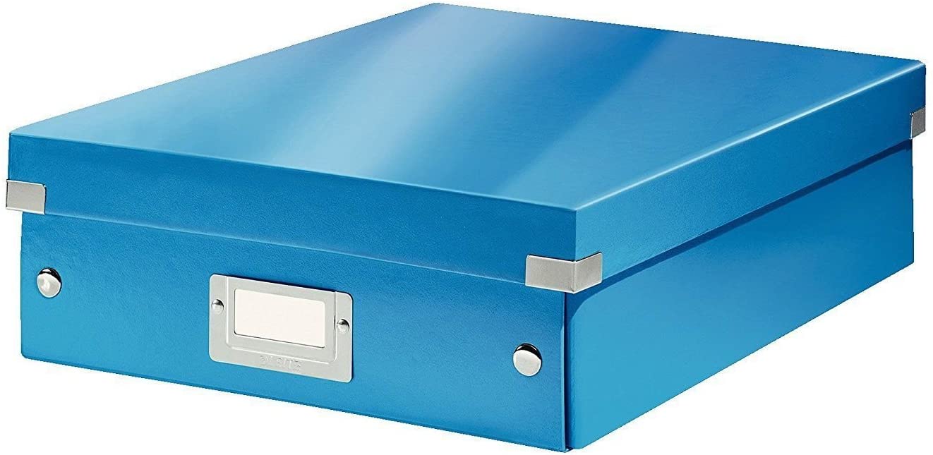 Caja almacenaje LEITZ Click&Store 280x100x370mm azul