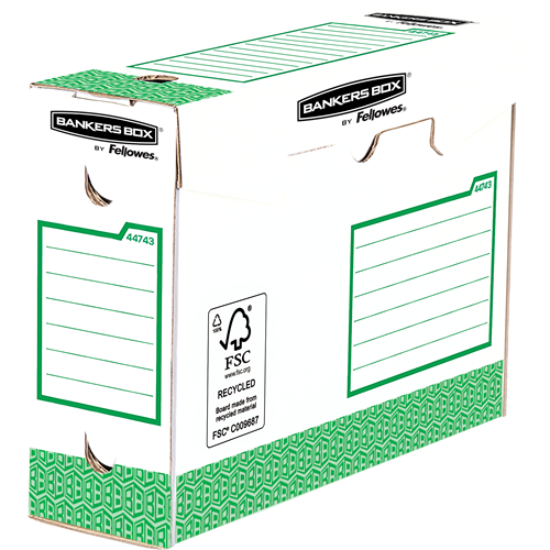 Caja archivo BANKERS BOX Extra A4+ blanco/verde P/20
