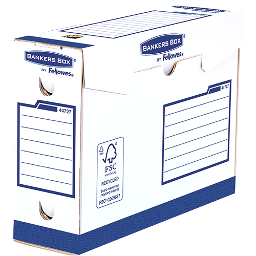 Caja archivo BANKERS BOX Extra A4+ blanco/azul Pack 20