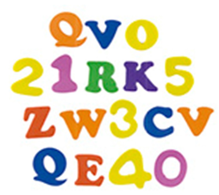 Goma EVA FIXO adhesiva letras/nmeros Pack 108 68049100