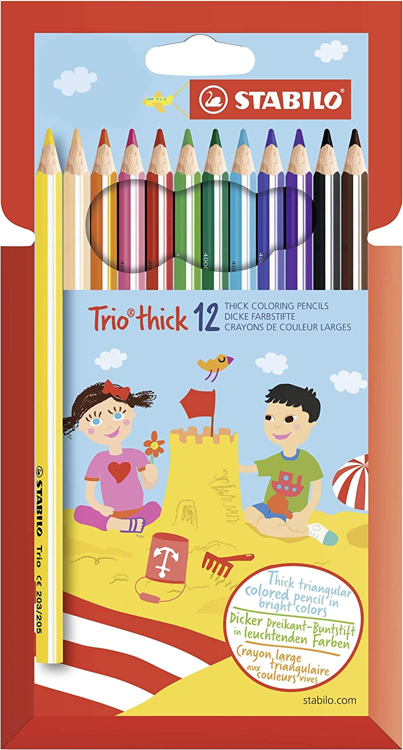 Lpiz color STABILO Trio Thick triangular Caja 12 