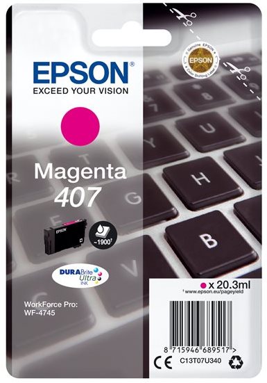 Tinta EPSON 407 magenta C13T07U340 1.900 paginas