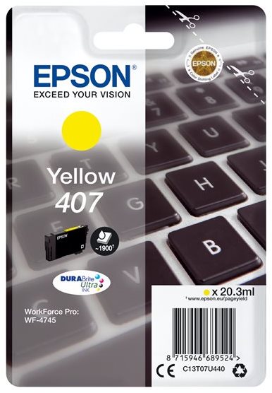 Tinta EPSON 407 amarilla C13T07U440 1.900 paginas