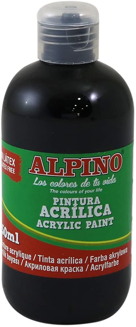 Pintura acrlica ALPINO negro 250ml DV000033