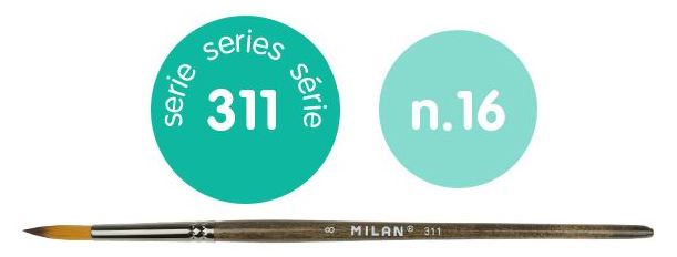 Pincel sinttico MILAN punta redonda N16 311/16