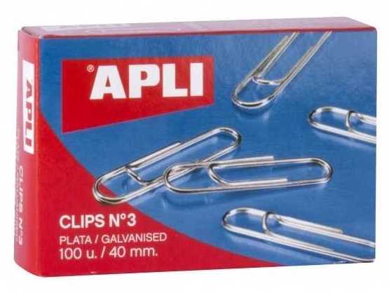 Clips labiados APLI n3 40mm Caja 100 11715