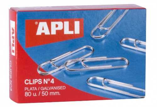 Clips labiados APLI n4 50mm Caja 100 11716