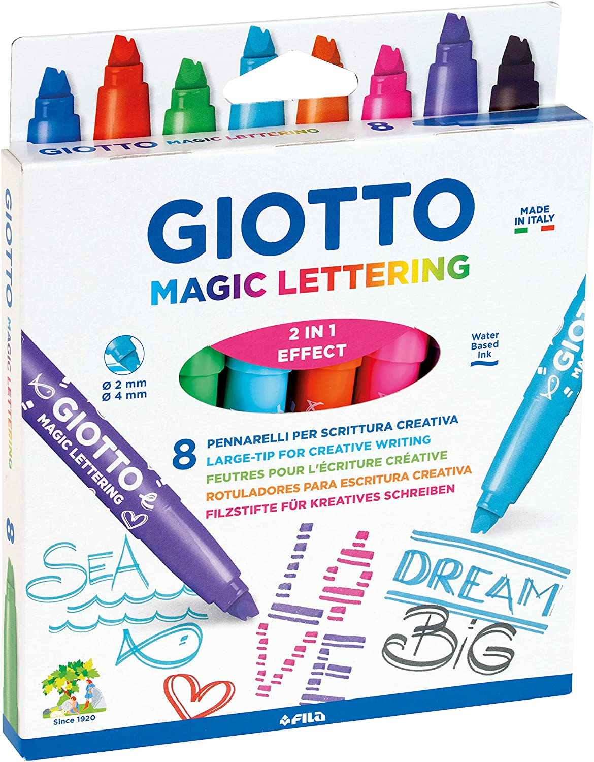 Rotulador GIOTTO Magic Lettering Caja 8 F426500
