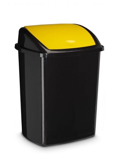 Contenedor reciclaje 50L tapa basculante amarillo