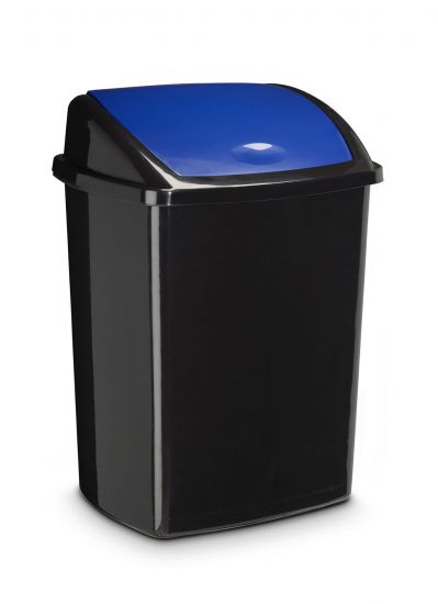 Contenedor reciclaje 50L tapa basculante azul
