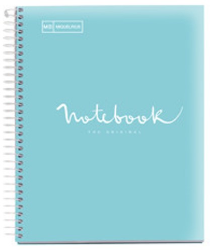 Cuaderno NOTEBOOK 5 Emotions PP A5 5x5 120h azul claro