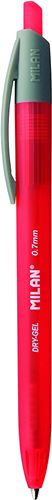 Bolígrafo gel retráctil MILAN Dry-Gel 0,7mm rojo