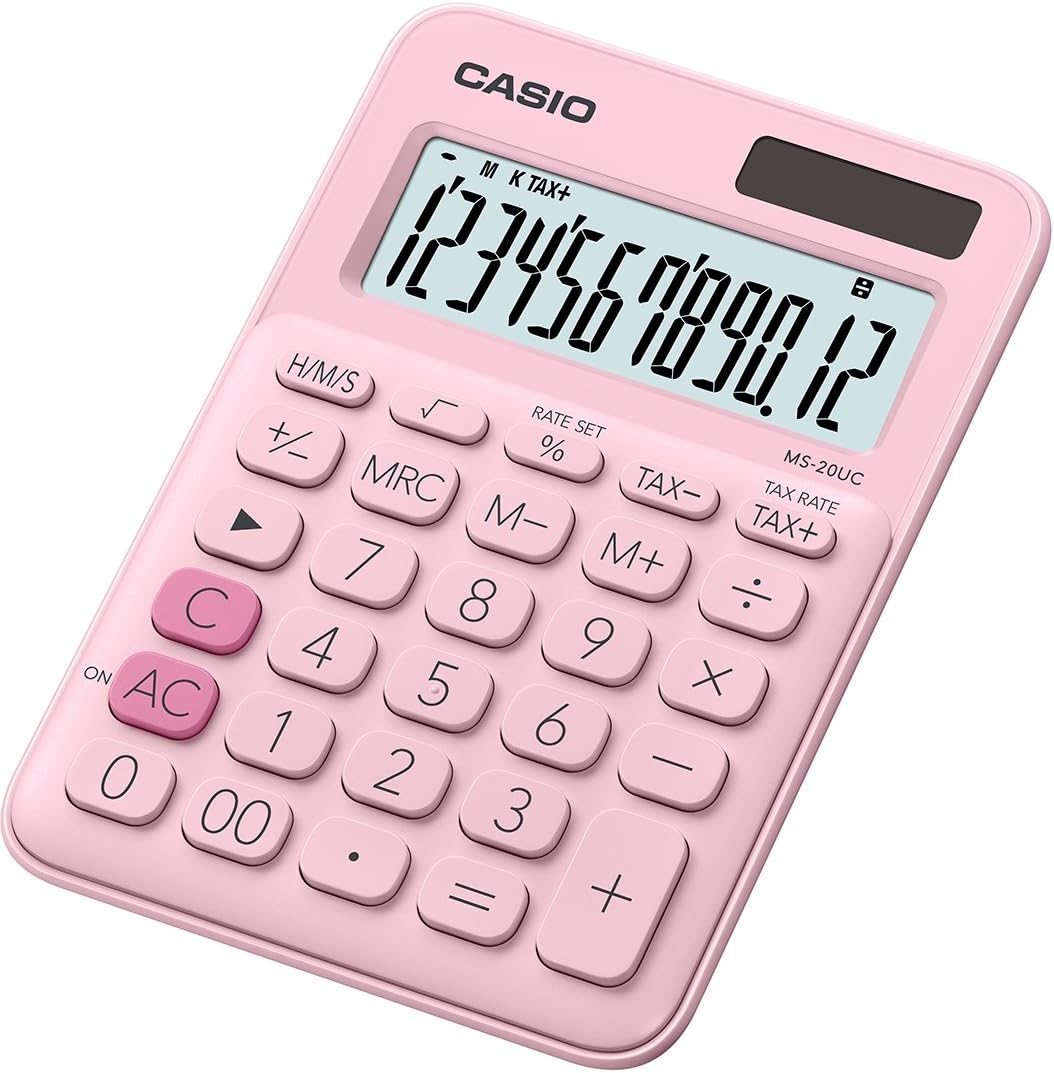 Calculadora sobremesa CASIO  MS-20UC 12 dgitos rosa
