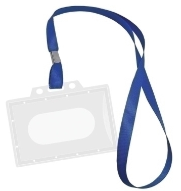 Portadistintivo cordn FOROFIS Pro Rgido azul Caja 50