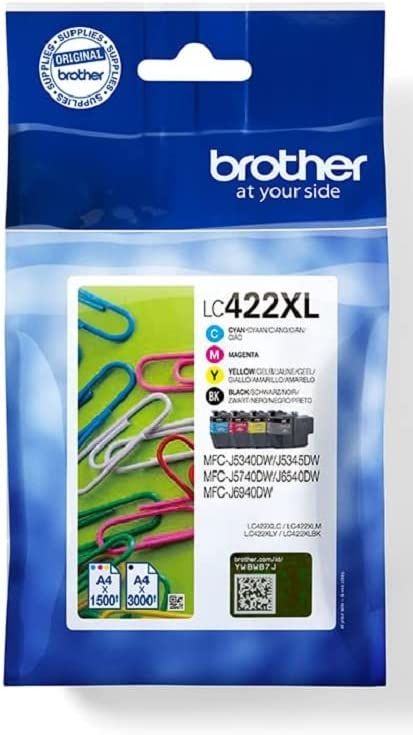 Tinta BROTHER LC422XLVAL negro + color