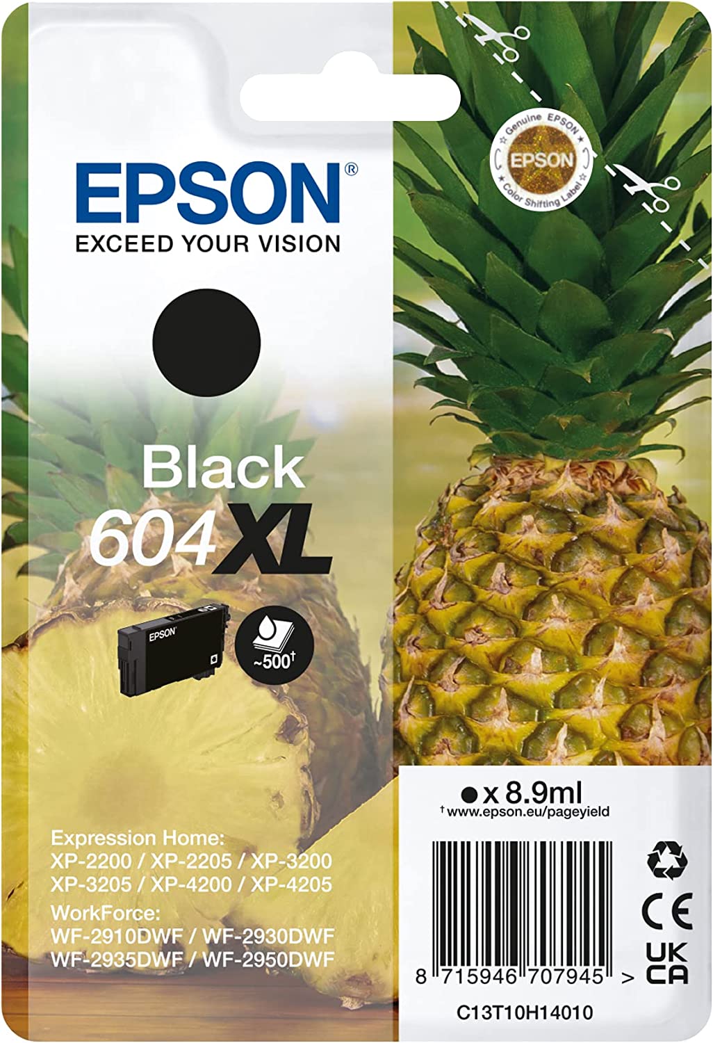 Tinta EPSON 604XL negro C13T10H14010 500 pginas
