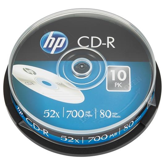 CD-R HP 700MB 52x 80  Bobina 10  69308