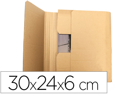Caja embalaje cartn Q-CONECT libro 30x24x6cm