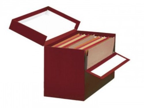 Caja transferencia MARIOLA Folio doble ancho rojo