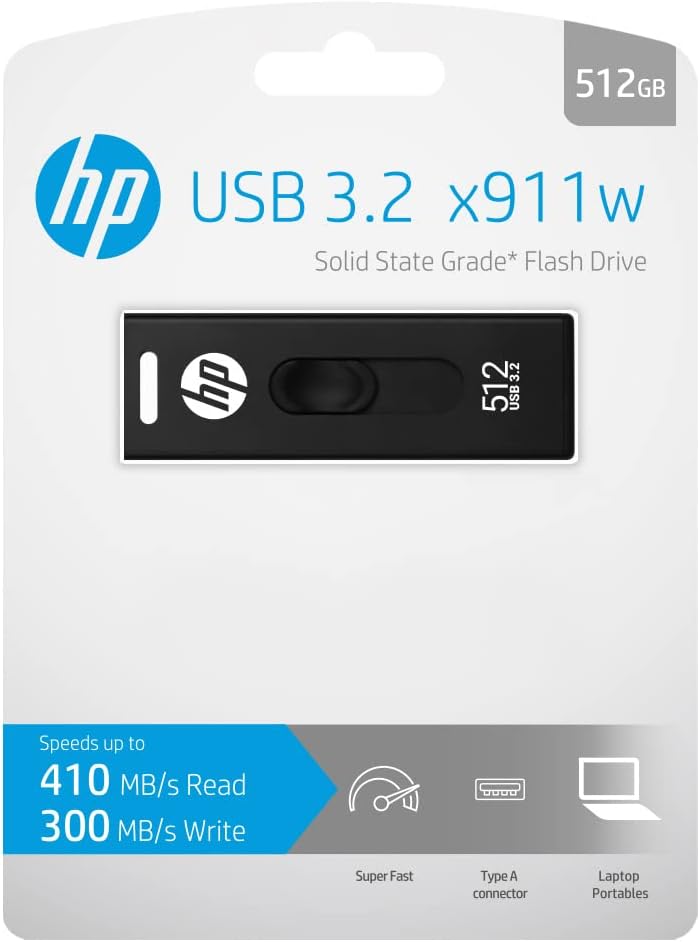 Memoria USB HP X911W SSD Type A 3.2  512GB