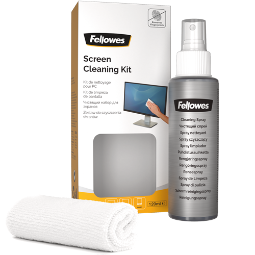 Kit limpiador Tablet/PC FELLOWES spray+gamuza 9930501