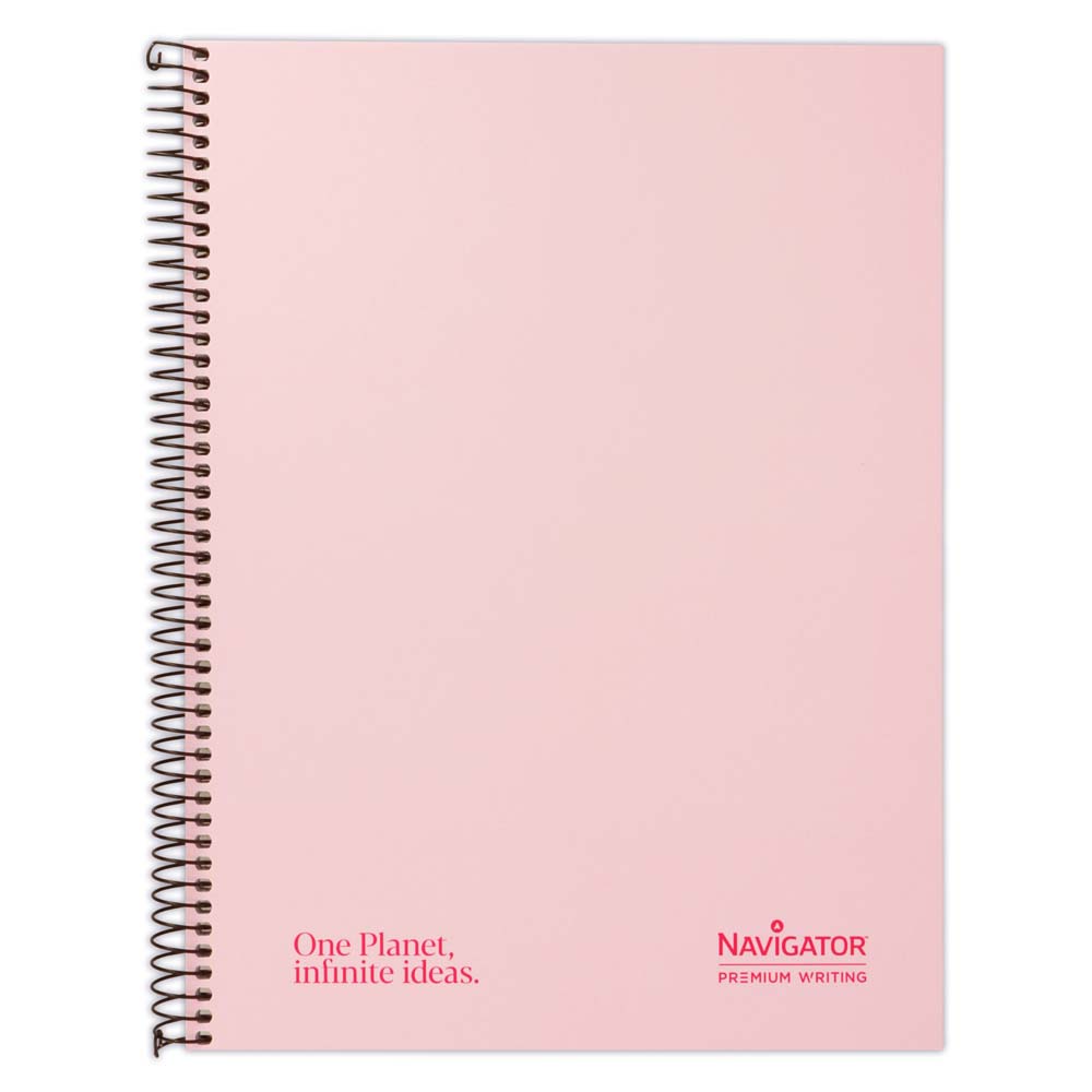 Cuaderno NAVIGATOR T.Extra A4 5x5 4T  80h rosa soft