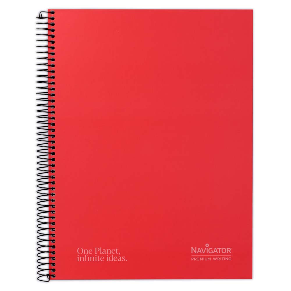 Cuaderno NAVIGATOR T.Extra A4 rayado 4T 120h rojo