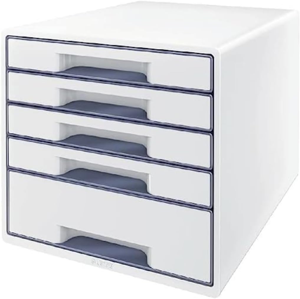 LEITZ Wow Desk Cube 5 cajones blanco/gris 52142001