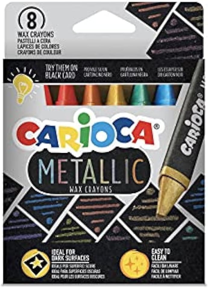 Ceras CARIOCA Maxi triangular Metallic Caja 8 43163