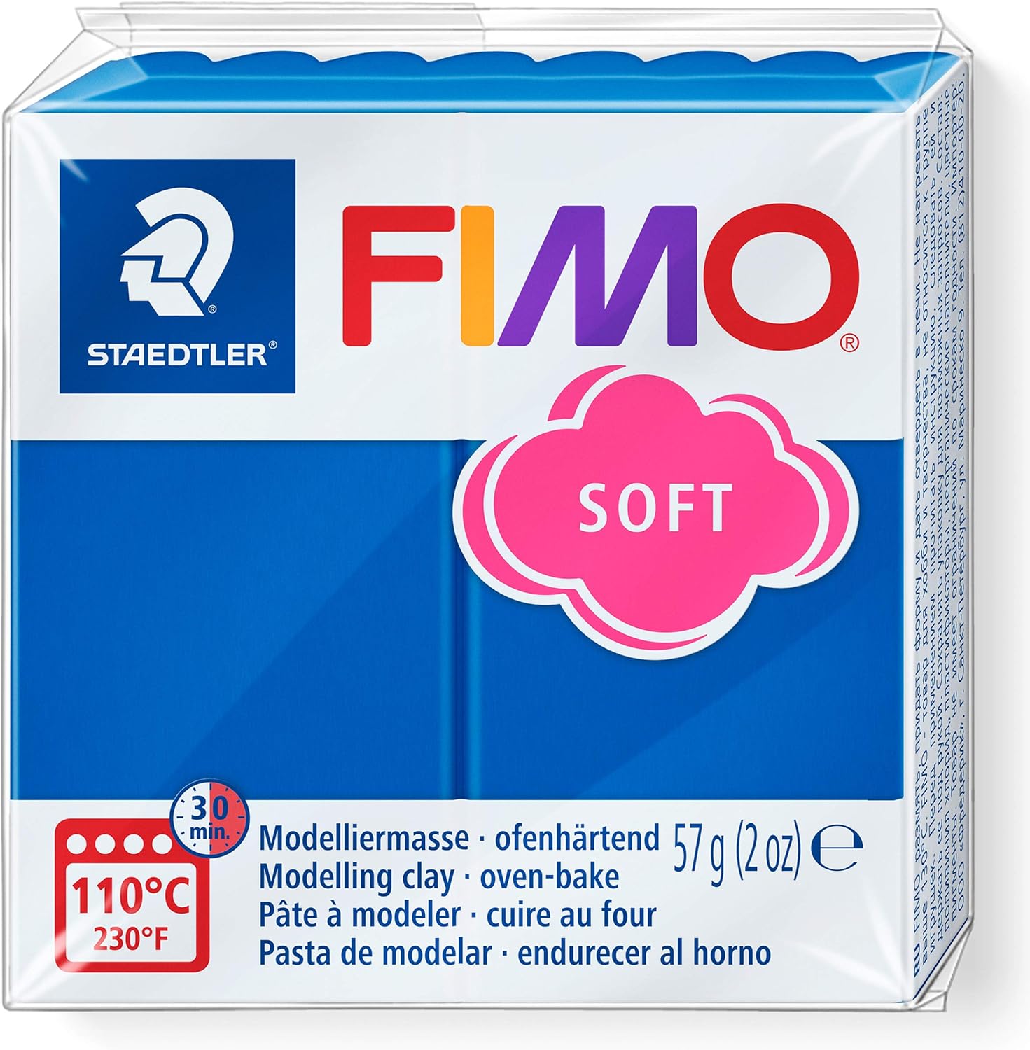 Pasta modelar FIMO Soft azul 57g 8020-37
