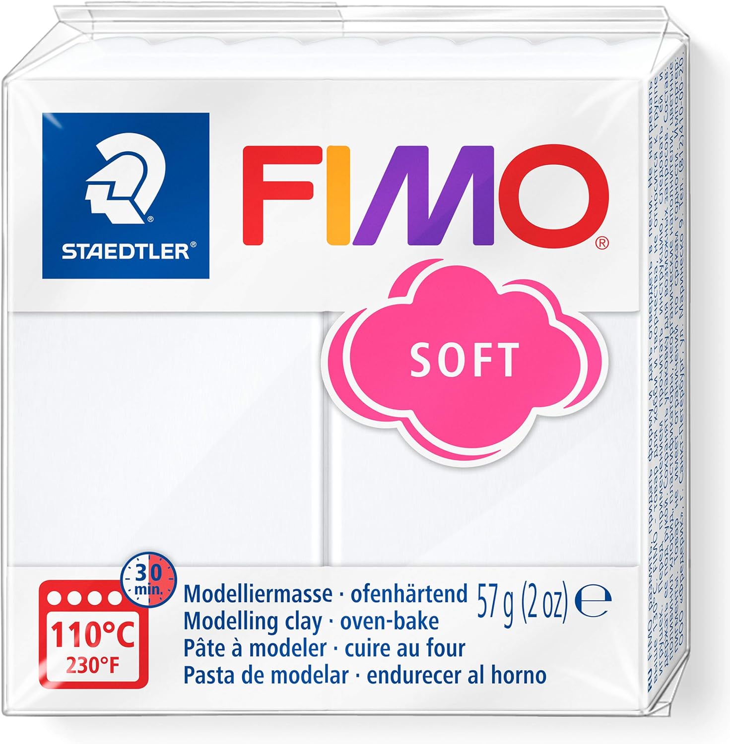 Pasta modelar FIMO Soft blanco 57g 8020-0