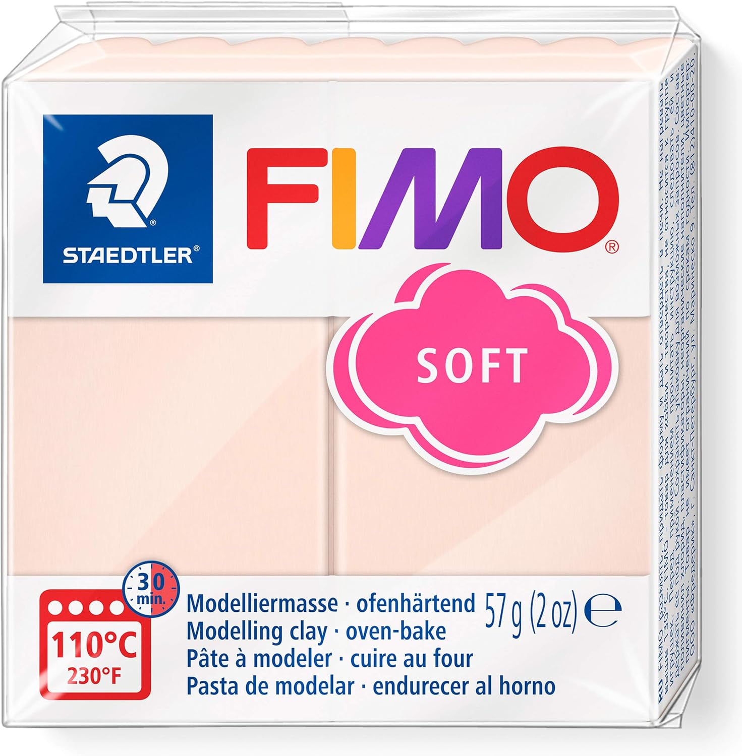 Pasta modelar FIMO Soft carne 57g 8020-43