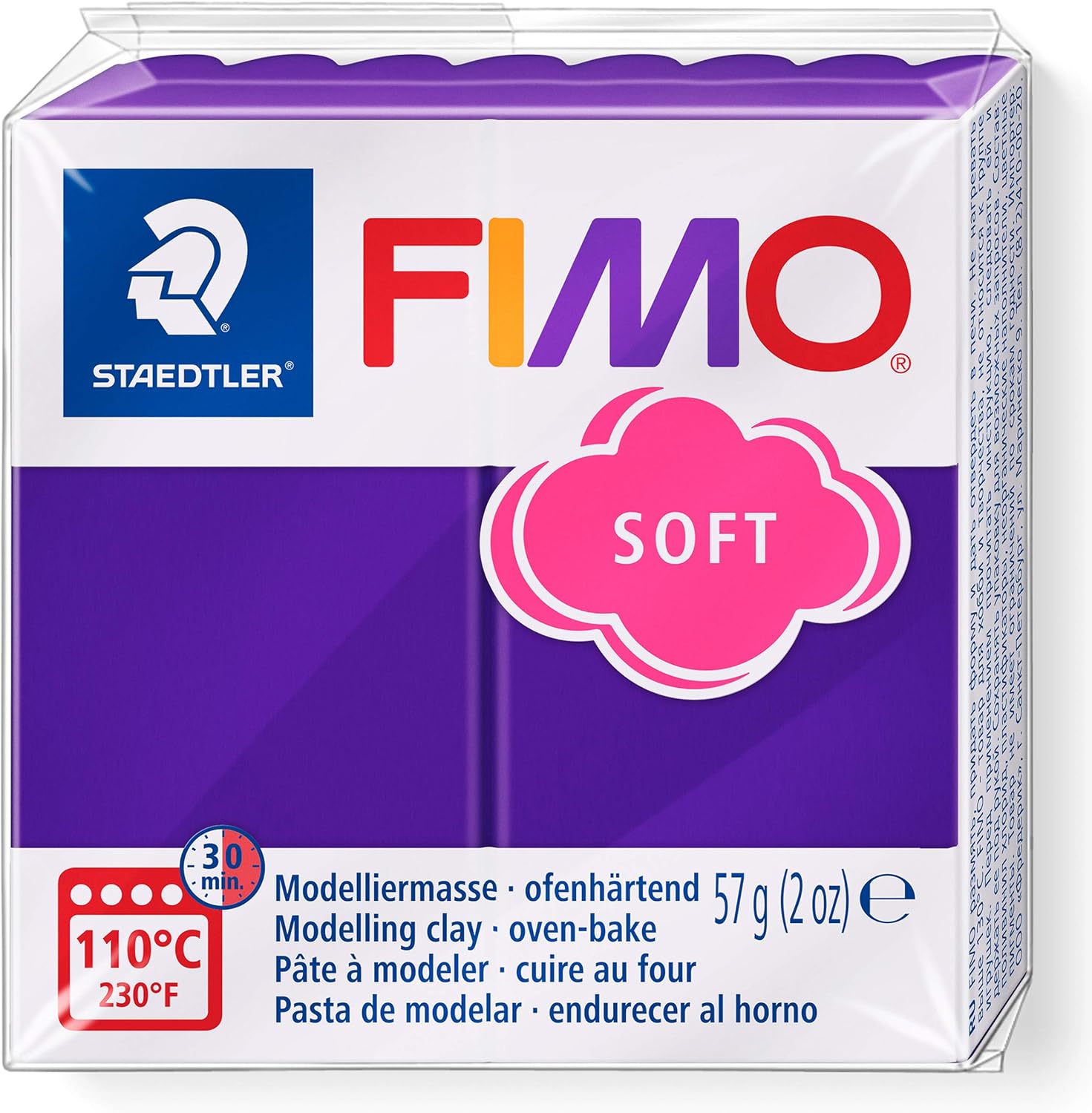 Pasta modelar FIMO Soft violeta oscuro 57g 8020-63