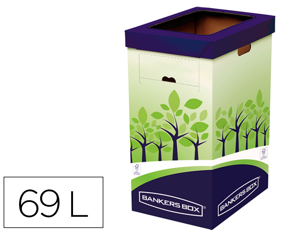 Papelera reciclaje BANKERS BOX 69L Pack 2 8049202