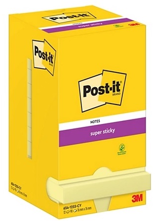 Notas adhesivas POST-IT Super Sticky 76x76 90h