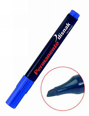 Marcador permanente  DISNAK biselado 1-4 mm azul