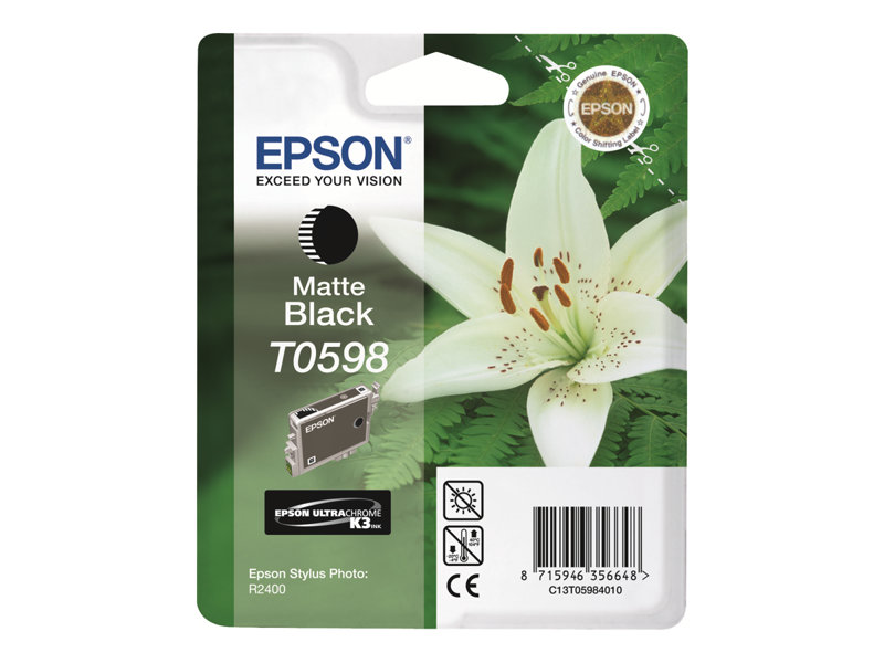 Tinta EPSON T0598 negra mate C13T05984010 520 pginas