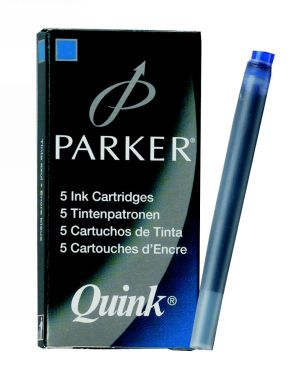 Cartucho tinta PARKER azul permanente Caja 5 S0116240