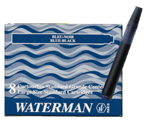 Cartucho tinta WATERMAN negro/azul Caja 8 S0110910