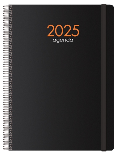 Agenda espiral SYNCRO D/P 15x21 negro 11620