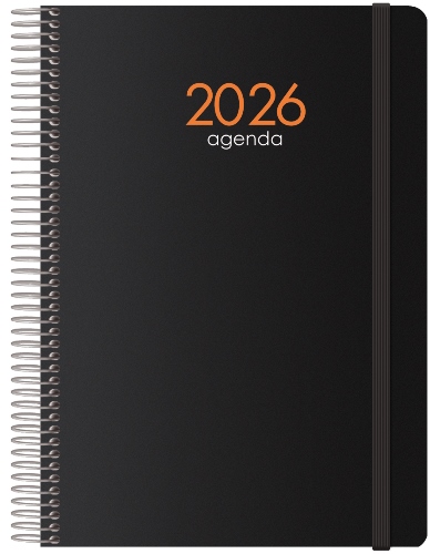 Agenda espiral SYNCRO D/P 15x21 negro 11620