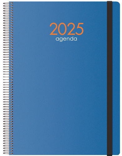 Agenda espiral SYNCRO D/P 15x21 azul 11628