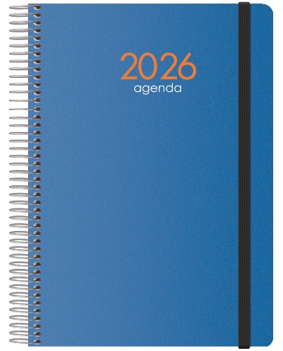 Agenda espiral SYNCRO D/P 15x21 azul 11628