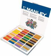 Ceras MANLEY blanda  Kit Escolar 192 ceras MNC00192