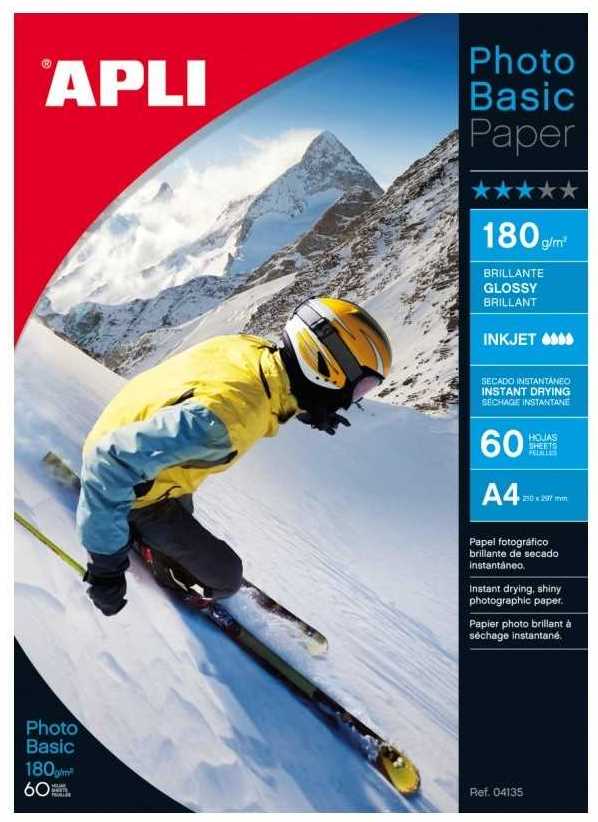 Papel foto APLI Photobasic A4 180g 60h 04135