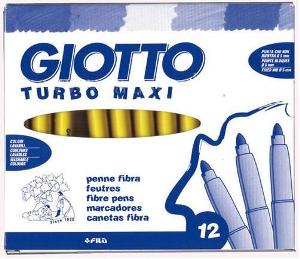Rotulador GIOTTO Turbo Maxi amarillo Caja 12 456002