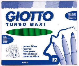Rotulador GIOTTO Turbo Maxi verde claro Caja 12